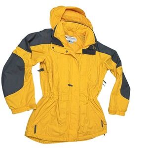 Columbia Sportswear Women's Interchange Jacket Yellow Gray Size M Waterproof